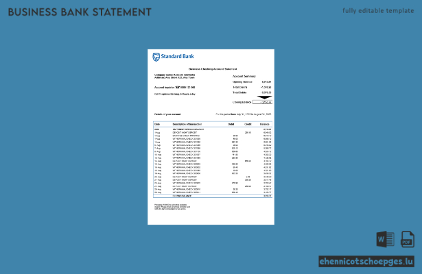 Organisationserklärung nach südafrikanischem Standard (Word- und PDF-Beispiel)